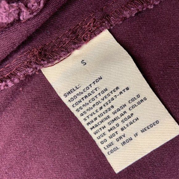 Women's Jacket Sz Small ASHLEY By 26 International Burgundy Long Sleeve Full Zip - Picture 7 of 8